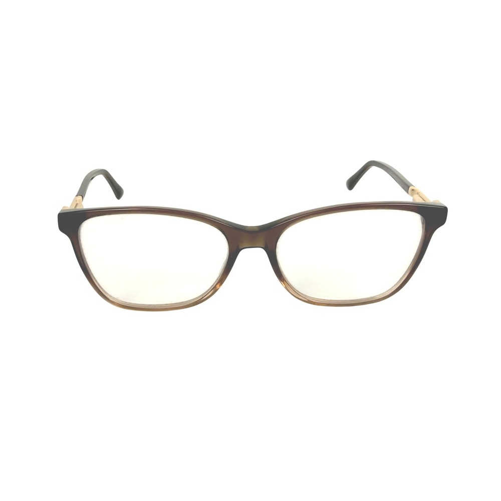 Jimmy Choo Eyeglass Frames Women 52-16-145 Brown JC274 Crystal Gold Accent